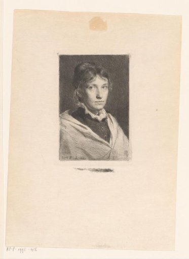 Portrait of a woman with shawl