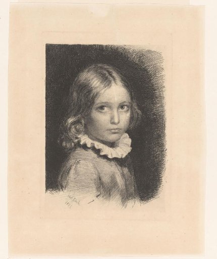 Portrait of a girl with shoulder-length hair