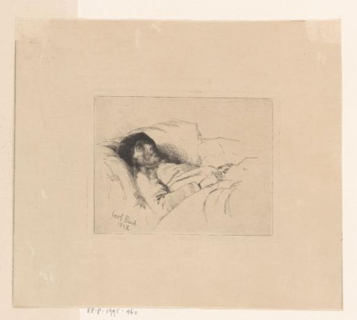Old woman in bed