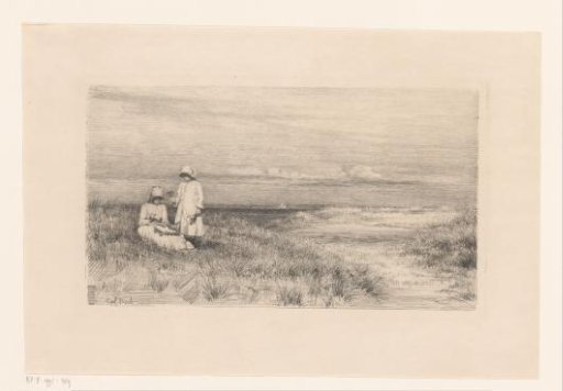 Woman and girl in the dunes