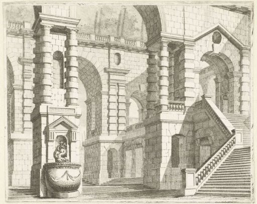 Courtyard with water basin