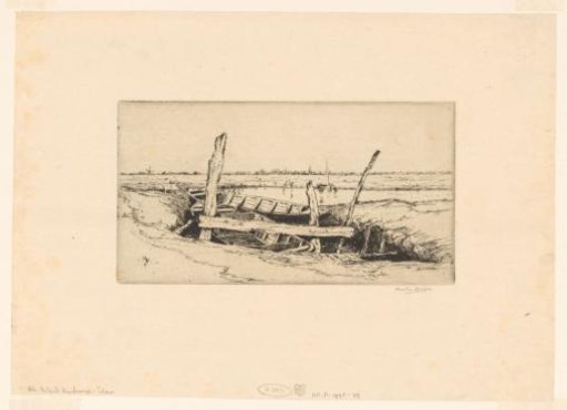 Small Mooring with Rowing Boats with a View of Edam