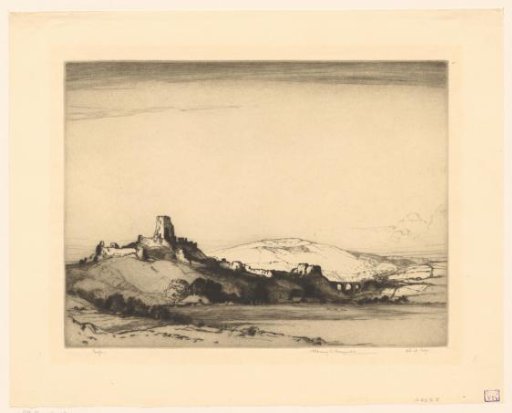 View of Corfe Castle