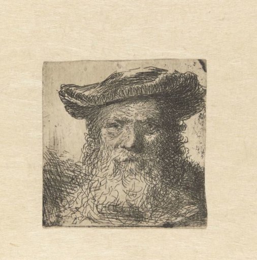 Head of an Old Man with Beard and Hat