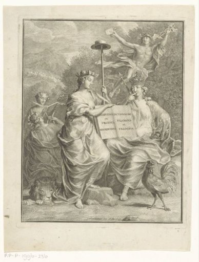 Personifications of the Austrian Netherlands and France