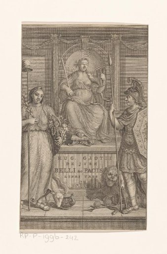 Justice seated on her throne