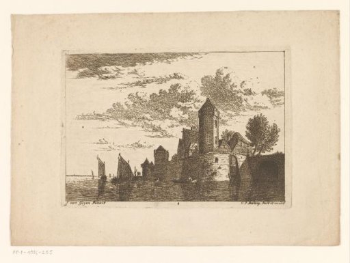 River View with a Castle on the Bank
