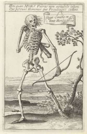 Skeleton with arrow and bow