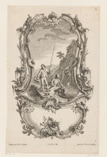 Three Young Men by a Waterfall