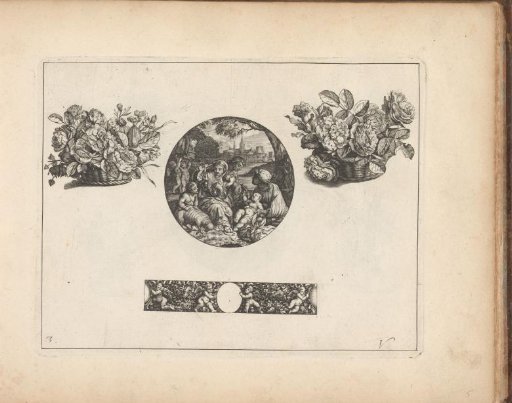 Clock case with John the Baptist and the Holy Family