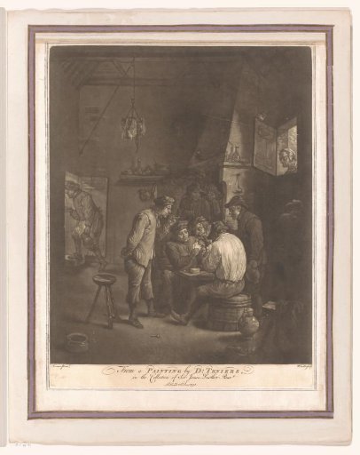 Peasants playing cards in an inn