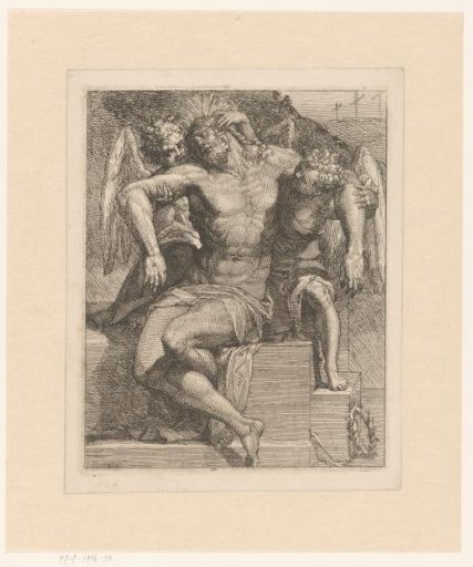 Dead Christ Supported by Two Angels