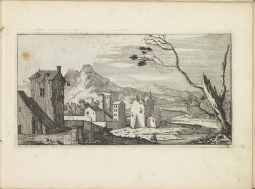 Mountainous Landscape with Buildings