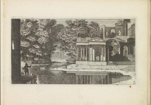 Landscape with the ruin of a temple
