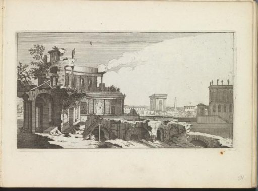 Landscape with the ruin of a building