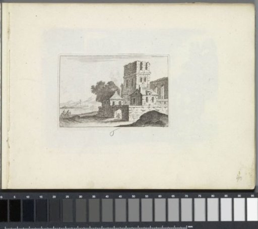 Landscape with a building