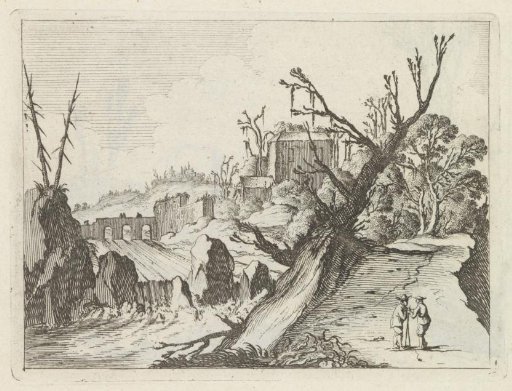 Landscape with a waterfall