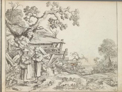 Landscape with a Peasant and Peasant Woman