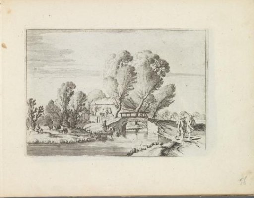 Two walkers by a canal