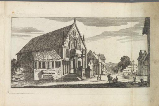 Landscape with a large stately building