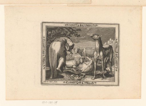 Dog with Three Cows
