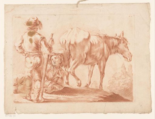 Two boys with a horse
