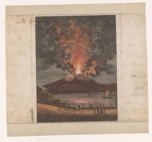 Eruption of a volcano