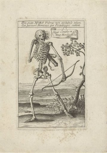 Skeleton with arrow and bow