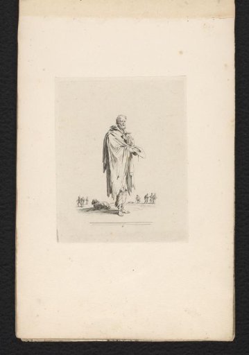 Beggar with dog