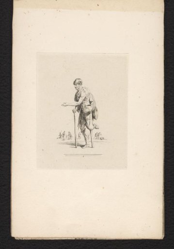 Beggar with crutches
