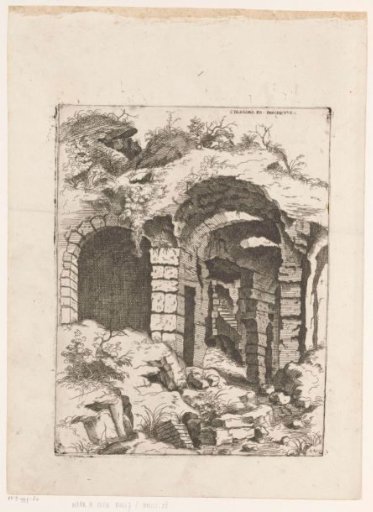 View of the remains of the Colosseum in Rome