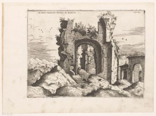 View of the Ruins of the Baths of Antoninus at Carthage
