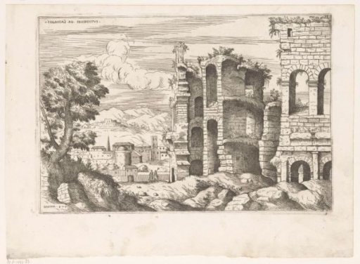 View of the Colosseum and Surroundings in Rome