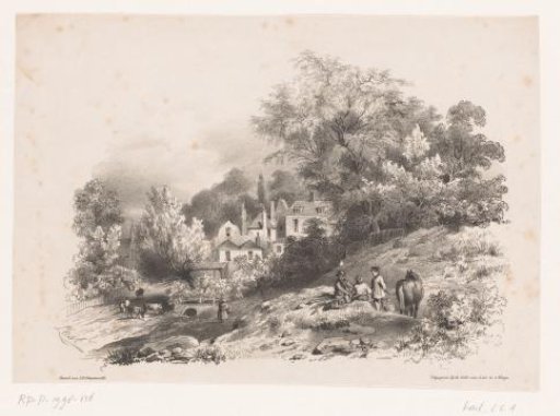 View of a Village in the Mountains