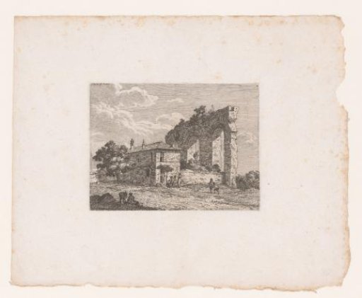 Italian landscape with ruin