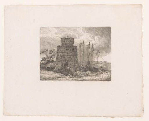 Italian landscape with tower