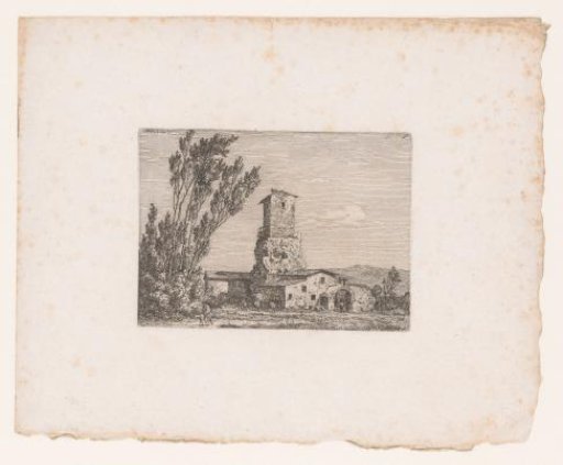 Italian landscape with country house