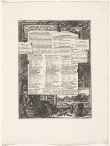 List of works by Giovanni Battista Piranesi