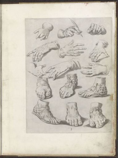 Drawing examples of hands and feet