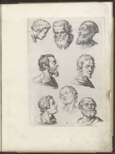 Drawing examples of men's faces