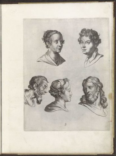 Drawing examples of men's and women's faces