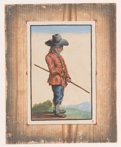 Standing boy with staff