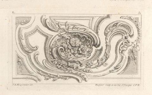 Ornament with flowers and leaves