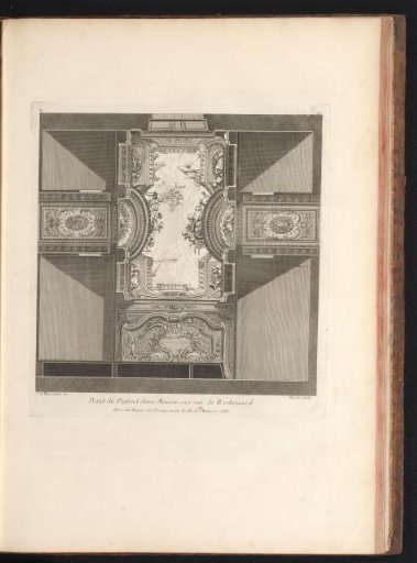 Design for the ceiling of the house of Françoise Petit and Meissonnier