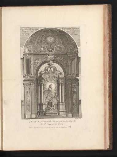 Design for the Chapel of the Virgin in Saint-Sulpice in Paris