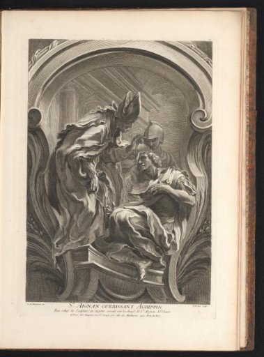 St. Aignan, Bishop of Orleans, heals Agrippa