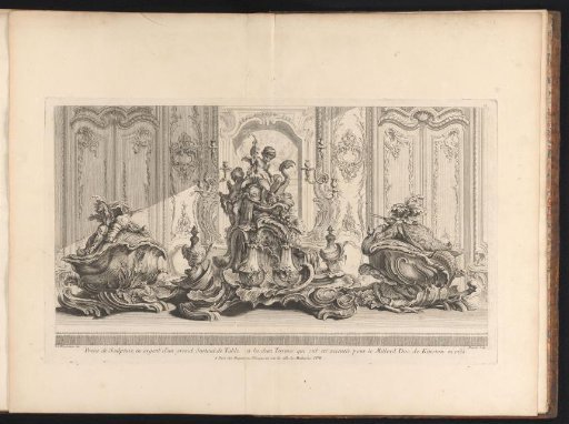 Design for a table centerpiece and two tureens for the Duke of Kinston