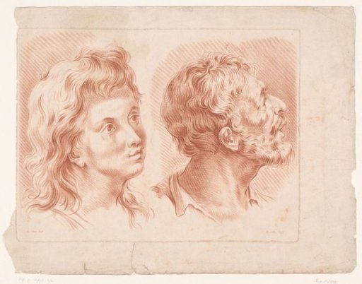 Two Male Heads