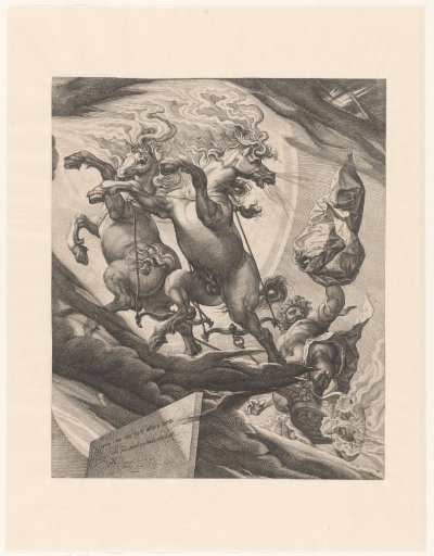 Elijah in the fiery chariot