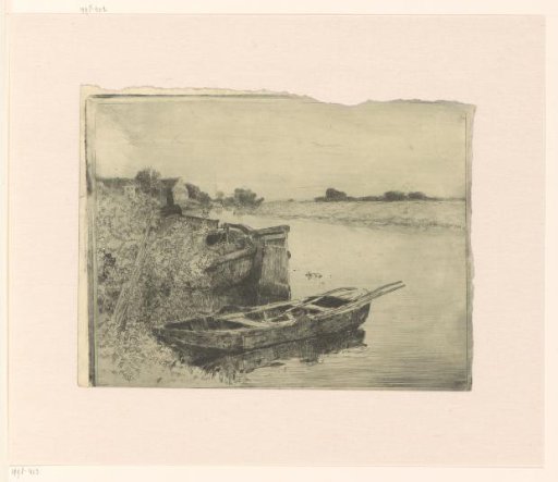 River with Boats at the Water's Edge